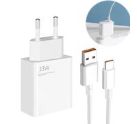 Cargador de 33 W para Xiaomi, con Cable USB-C de 2 m, Carga Rápida para Xiaomi 11 Lite/Mi 11i/10t Lite/Mi 10t Pro/Mi 10t, Redmi Note 13, 12, 11, 11s, 10, Mi 11 Ultra, 11i