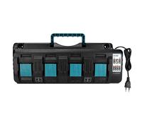 Cargador de 4 puertos 3A para batería Makita 18v, cargador de batería DC18SF 14.4-18v para batería de iones de litio BL1850 BL1860B, reemplazo para cargador DC18RC, DC18RD (enchufe europeo)