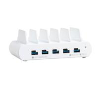 Estación de carga - COMPULOCKS - DC/POS - 5 puertos - USB y USB-C - Color blanco