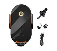 Cargador de automóvil inalámbrico: teléfono celular rápido de 66W con soporte de montaje de ventilación, soporte de carga compatible con Qi | Ángulo de visión óptimo Cuna de manos libres para navegaci