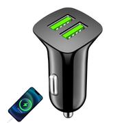 Cargador De Automóvil USB - Adaptador De Enchufe Rápido De Doble Puerto para La Energía del Vehículo | Tomando El Tablero De La Tableta Compacta para La Tableta, El Suministro De Refuerzo In
