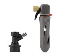 Cargador de barril de CO2, cargador de barril de mano para presurización de barril de cerveza casera (Gris)