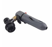 Cargador de barril portátil Inyector de Co2 Bloqueo de bola Mini regulador de Co2 Cargador de barril Cornelius Corny Dispensador de cerveza de barril Herramienta de carbonatación (Gris)