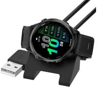 Cargador de Base para Garmin Forerunner 970, 570 47mm, 42mm Smartwatch | Cargador magnético rápido | Compatible con Reloj Inteligente | Diseño Seguro y Duradero (Negro)