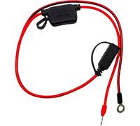 Cable de conexión Bosch para Cargadores de Batería - Cable para Batería con Terminales de Ojal y Fusible de 10 A - Repuesto de Calidad Original - Ojales M6, Cable de 52 cm - 0189999270