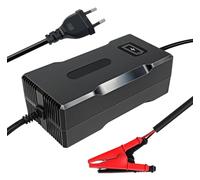 Cargador de batería 12V 14.6V 10A con Conector Pinza de cocodrilo - Cargador Inteligente CC-CV para baterías Recargables