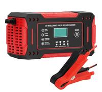 Cargador de batería 12V6A Cargador Baterias Coches Moto Inteligente Automático, Inteligente con función de reparación automática y Pantalla LCD, para automóviles,Moto,camión,AGM, Gel, SLA