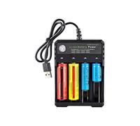 Cargador de batería 18650 - A97 - Universal de 4 ranuras - Pantalla LCD - Carga rápida - Compatible con Li-Ion