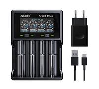 Cargador de batería 18650, XTAR VC4 Plus, 4 ranuras, cargador rápido para iones de litio 3,6 V y 3,7 V, 18700, 26650, 1,2 V, NI-MH, NI-CD, AAA, máximo 3