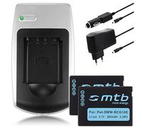 Cargador de batería + 2 Baterías Compatible con Panasonic DMW-BCG10E, Compatible con Lumix DMC-TZ27 TZ30 TZ31 TZ65 ZR1, Ver descripción