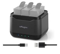 Cargador de batería AC21 con 3 canales de batería, caja de carga con puerto USB y 2 ranuras para tarjetas compatible con Insta 360 Ace ProAce