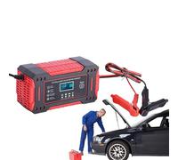 Cargador de batería automotriz,Cargador de batería automático,Cargador de batería portátil para automóvil de 12V 6A | Mantenedor de batería, cargador lento, desulfatador de batería para coche, motocic