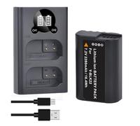 Cargador de batería BLK22 de Doble bahía, Compatible con Panasonic Lumix DC-S5, S5 II, S5 IIX, GH6, GH5 II, DC-S5KK, S5M2X, DMW-BLK22, DMW-BLK22E.