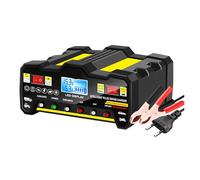 Cargador de Batería, Cargador de baterías con Pantalla LCD for reparación Inteligente por pulsos for baterías de Plomo-ácido húmedas y secas