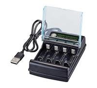 Cargador de batería , cargadores de batería inteligentes para el hogar, cargador de batería AA , estación de carga de batería con indicador para baterías alcalinas de 1,5 V