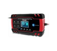 Cargador de batería compacto de 12V/24V, funciona en verano o invierno, ideal para coches, camiones y motocicletas con detección de temperatura,