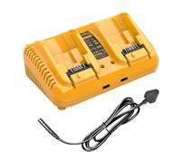 Cargador de batería compatible con batería Dewalt de 12 V-20 V, cargador rápido para Dewalt, adaptadores de baterías de doble puerto para DCB 203 204 205 206 201 120 127 batería de litio con indicador