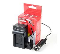 Cargador de Batería Compatible con Baterías Cámaras BenQ, Easypix indicadas en descripción. Carga a la Red elétrica. Toma automóvil incluida
