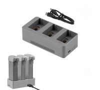 Cargador de batería de 3 bahías compatible con baterías DJI Avata 360 Drone, hub de carga rápida PD de 100 W con modo de almacenamiento y salida USB