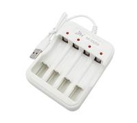 Cargador de batería de 4 bahías de litio de 1,5 V y baterías Nimh/Nicd de 1,2 V AA AAA, cargador de batería universal recargable de gran capacidad con carga rápida USB para cámara Blink Xbox, repuesto