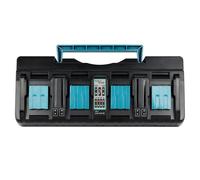 Cargador de Batería de 4 Puertos Compatible con Makita, Cargador Rápido de 3 A con 2 Puertos USB, Indicador LED Inteligente, Baterías de Litio de 14,4 V a 18 V BL1850, BL1815N, BL1830, BL1840, BL1850
