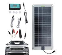 Cargador De Batería De Autos Solares - Panel Solar De Automóvil De 30W 12 V, Carga De Goteo | Panel Solar Cargador De Goteo Para Batería Marina Panel Solar Cargador De Goteo Para Césped Cortadora Sola