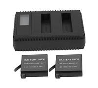 Cargador de Batería de Cámara para Cargador de Batería Doble con Pantalla LCD + AHDBT-401 2 Baterías de Repuesto para 4 Cámaras, con Cable USB