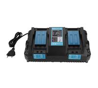 Cargador de batería de carga rápida para Makita, cargador de doble puerto de 18 V con alerta musical y tecnología de extensión de la vida útil