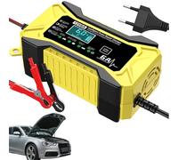 Cargador de Batería de Coche - Cargador Batería 12V Portátil | Electrónica Automotriz con Pantalla LCD Y Compensación De Temperatura para Vehículos Recreativos Y Comerciales