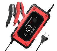 Cargador de Batería de Coche | Cargador Inteligente 12V 6A | Pantalla LCD Mantenedor Automático Desulfatador | para Embarcaciones Camión Motocicleta ATV Automóvil Garaje Carretera Exterior Entrada