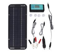 Cargador De Batería De Coche Con Panel Solar - Soporte De Alimentación Impermeable | Mantenimiento De Carga De Batería Portátil De Vehículo De 13.58x4.92 Pulgadas, Kit De Carga De Paneles Solares P
