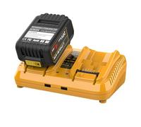 Cargador de batería de doble puerto de repuesto para baterías Dewalt de iones de litio de 12 V/20 V, indicador de carga rápida y inteligente de 2 puertos, compatible con DCB201 202 203 204