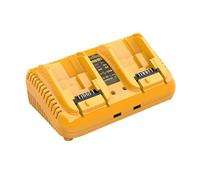 Cargador de batería de doble puerto para baterías Dewalt de 12 V/20 V, cargador rápido compatible con baterías de litio de la serie DCB