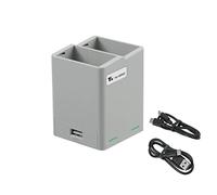 Cargador de batería de doble vías para DJI MINI 3 Pro, cargador bidireccional para baterías de drones inteligentes con cable USB-C-C/USB-C-A, accesorio de concentrador de carga rápida (gris)