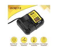 Cargador de BateríA de Iones de Litio Dcb112 para 10,8 V 12V 14,4 V 18V Dcb101 Dcb200 Dcb140 Dcb105 Dcb200 Enchufe Estadounidense Negro