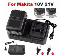 Cargador de batería de iones de litio de 18V y 21V con doble ranura para Makita BL1415 BL1815 BL1830 BL1850 herramientas eléctricas de taladro enchufe UE EE. UU. EU