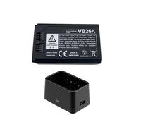 Cargador De Batería De Iones De Litio USB Compatible con Godox VC26, VB26, VB26A, V860III, V1, V850III, 3000 MAh, 21,6 WH, Flash Speedlite(1set)