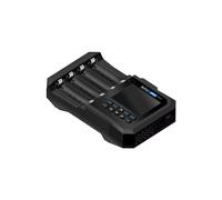 Cargador de Batería de Litio, Coulómetro, Comprobador de Capacidad de Carga Rápida Inteligente de 4 Ranuras para Batería 18650, Enchufe de la UE.