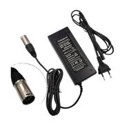 Cargador De Batería De Litio For Bicicleta Eléctrica De 42V Y 2A For Batería De Litio De 36V Con Enchufe/conector XLR De 4 Pines(Dock add UK adapter)