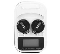 Cargador de Batería de Monedas 2 Piezas con Pantalla LCD para Lir2016 Lir2025 Lir2032 Baterías Recargables de Litio 100-240V Enchufe EU(EU Plug)