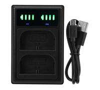 Cargador de batería doble con protección de seguridad múltiple para LP-E6E6N, conjunto de carga con protección contra sobrecarga, pantalla LCD y