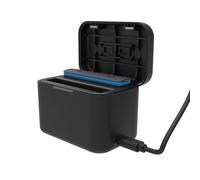 Cargador de Batería Dual para Cámara de Acción Insta360 X4, Cargador Rápido, Estación de Almacenamiento de Carga con Ranuras para Tarjetas SD Misro y Cable USB Tipo C para Insta