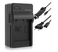 Cargador de batería (Enchufe/Coche) Compatible con Panasonic DMW-BCG10E, BCF10E, Compatible con Lumix DMC TZ, ZR, ZS, ZX... - Ver descripción