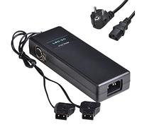 Cargador de batería Hisewen D-Tap de 16,8 V, 4 A, cargador doble para videocámara Sony BP-95W/BP-150W/BP-190W V-Lock/Gold Mount batería BP-U65