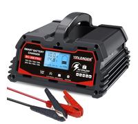 Cargador de batería inteligente 30 A, 12 V/24 V de plomo-ácido, cargador de batería de coche LiFePO4 12 V, sostenedor automático de batería para coche, motocicleta, cortacésped, barco