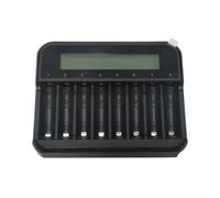 Cargador de batería inteligente de 8 ranuras para pilas de litio recargables AA AAA con pantalla LCD tipo C muelle de carga rápida para el hogar viajes oficina
