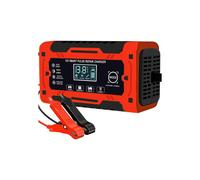 Cargador de Batería Inteligente Totalmente Automático de 12V y 24V 6A con Compensación de Temperatura para Batería de Coche, Camión, Motocicleta,