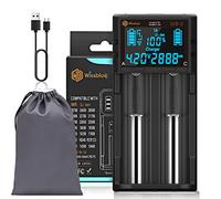Cargador de batería LCD 2 AA 18650 3,7 V 1,2 V, Pantalla LCD Puede Mostrar la Capacidad, Cargador rápido de 2 A para baterías de Iones de Litio 26650 21700 18490 18350 17670 17500 16340 14500,