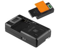 Cargador de batería LCD - Estación de carga multiranura, estación de alimentación inteligente recargable | Hub de batería USB, base de pantalla digital, organizador de batería compacto para