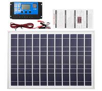 Cargador de BateríA Panel Solar de 30W 12V + Controlador 40A para RV Coche Casa Camping